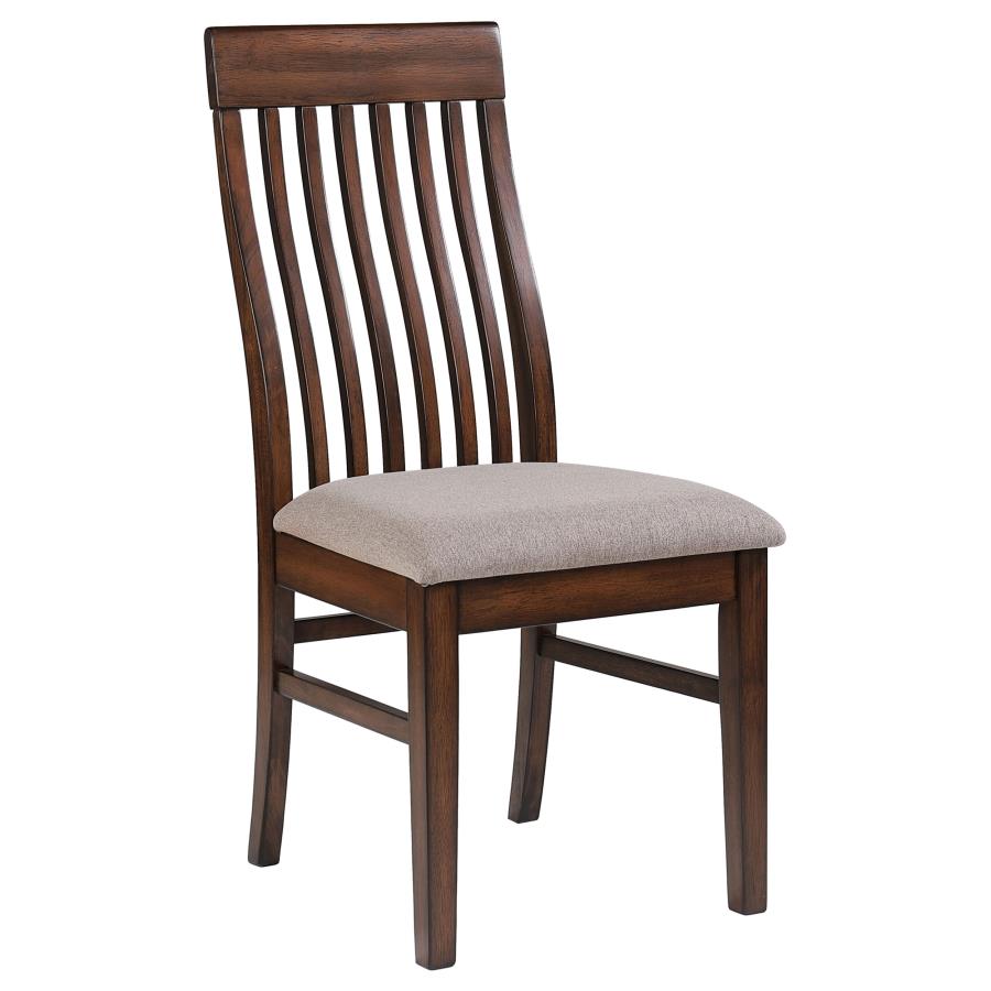 Briarwood Slat Back Dining Side Chair in Mango Oak and Brown (Set of 2) - Classic and Comfortable Chairs for a Timeless Dining Room Look