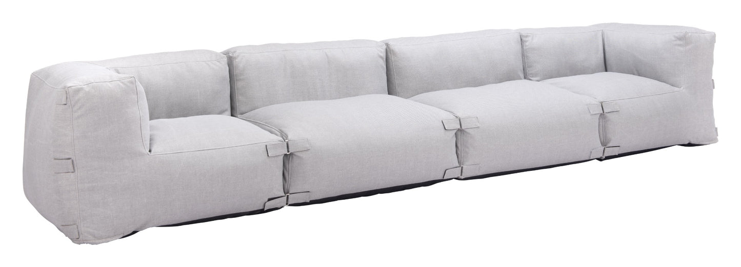 Luanda Middle Chair Gray - Contemporary & Comfortable Middle Chair with a Chic Gray Upholstery, Perfect for Modular Seating Arrangements