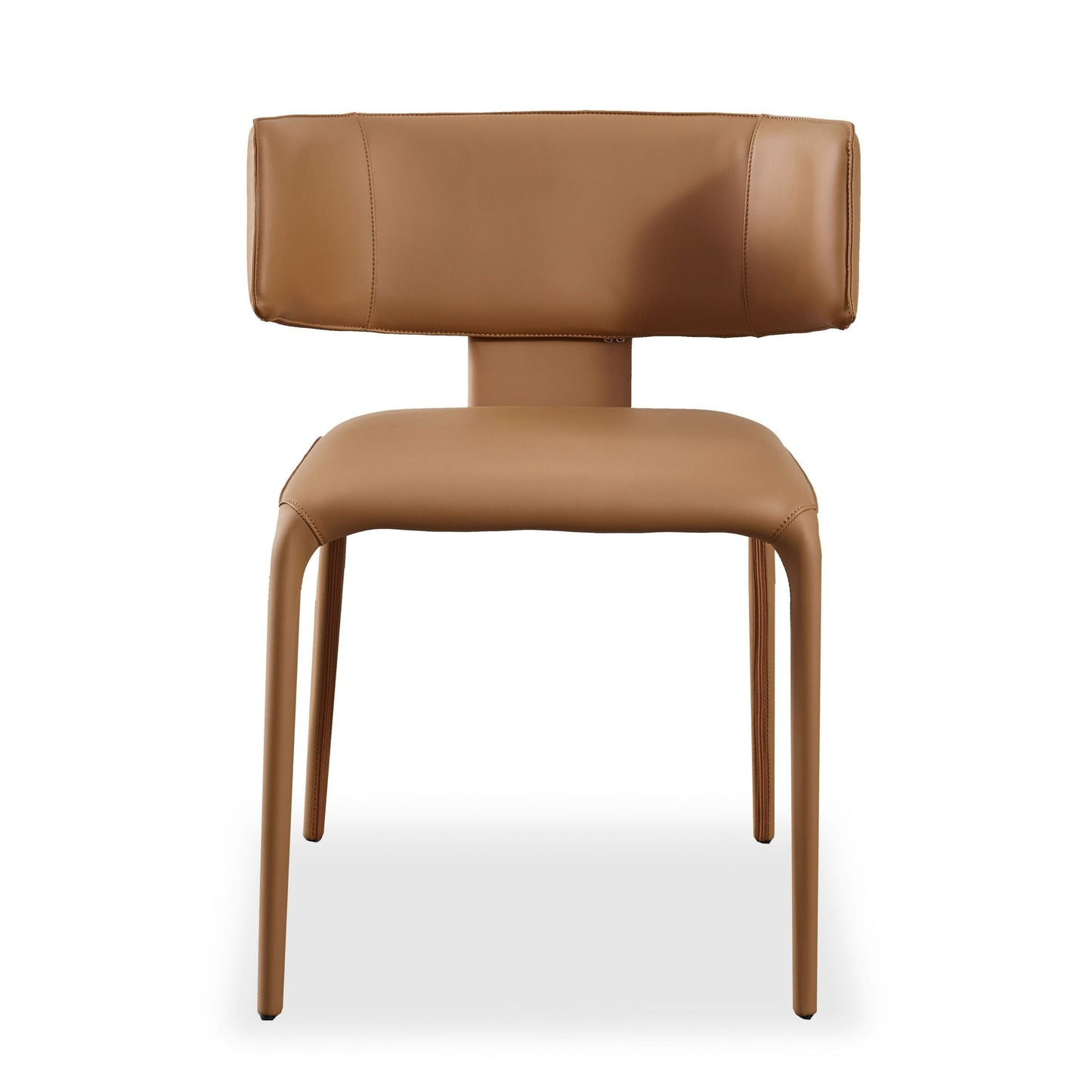 Modrest Odessa Modern Camel Vegan Leather Dining Chair for a Stylish and Sustainable Dining Room Look
