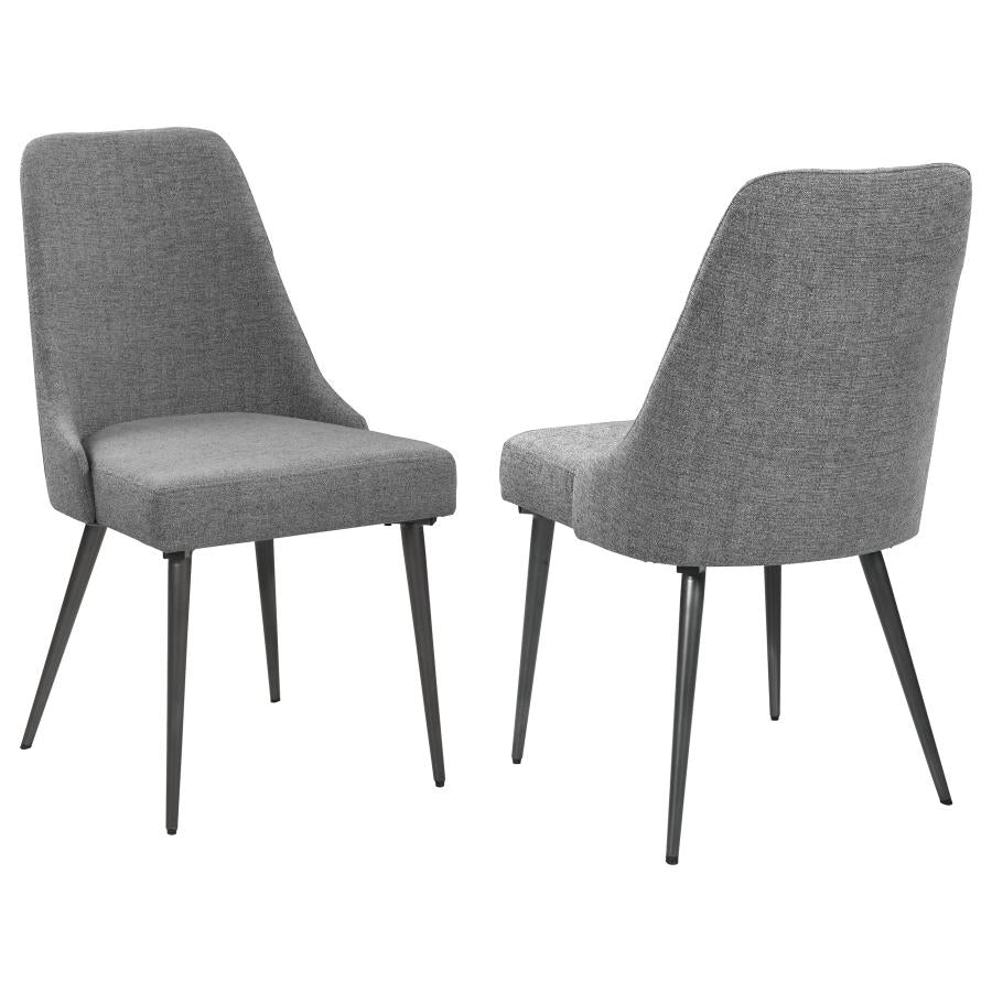 Alan Fabric Upholstered Dining Side Chairs (Set of 2) β Grey Finish for Modern Comfort and Timeless Elegance