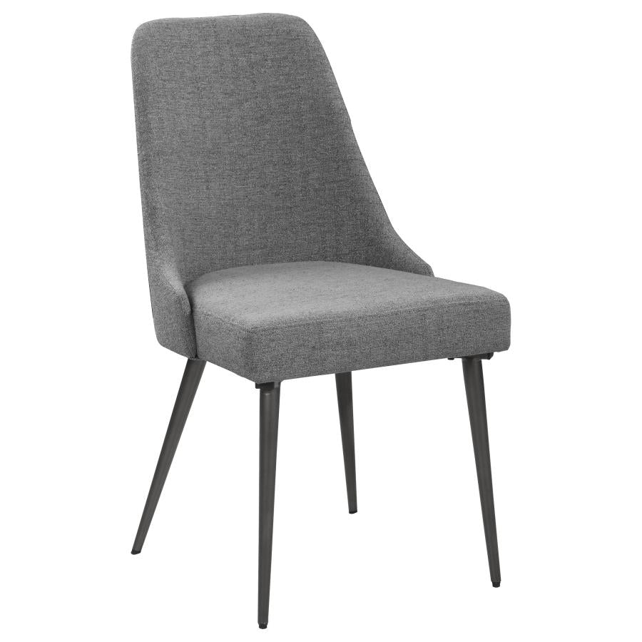 Alan Fabric Upholstered Dining Side Chairs (Set of 2) β Grey Finish for Modern Comfort and Timeless Elegance