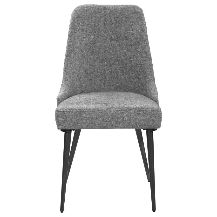 Alan Fabric Upholstered Dining Side Chairs (Set of 2) β Grey Finish for Modern Comfort and Timeless Elegance
