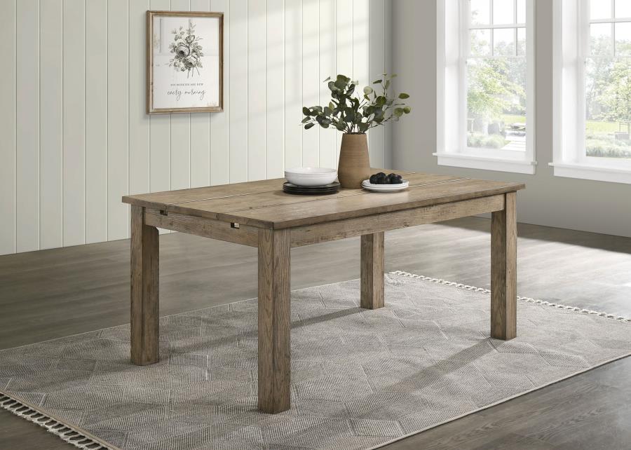 Cardova 87-Inch Solid Wood Extension Dining Table in Vineyard Oak - Spacious Family Table