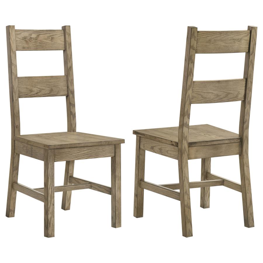 Cardova Vineyard Oak Solid Wood Dining Side Chairs (Set of 2) - Sturdy & Stylish Seating