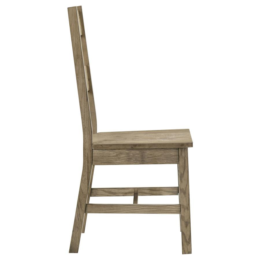 Cardova Vineyard Oak Solid Wood Dining Side Chairs (Set of 2) - Sturdy & Stylish Seating