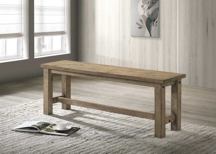 Cardova 51-Inch Solid Wood Dining Bench in Vineyard Oak - Stylish & Durable Seating