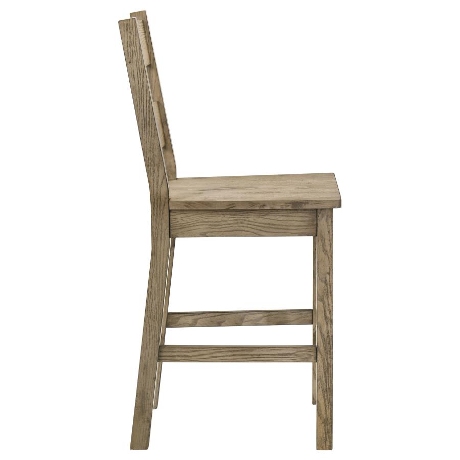 Cardova 5-Piece Counter Height Dining Set in Vineyard Oak - Stylish Space-Saving Dining Furniture