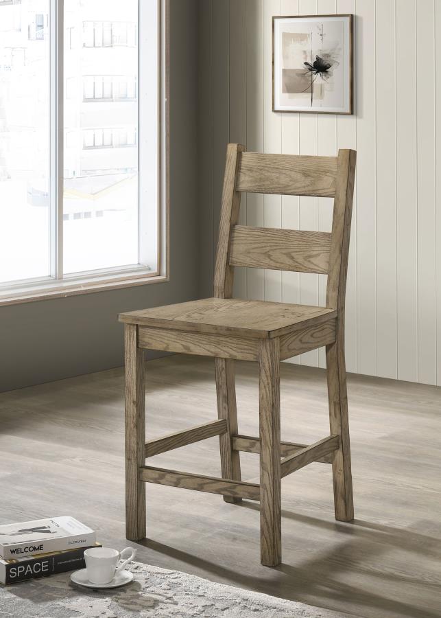 Cardova Vineyard Oak Counter Height Dining Chairs (Set of 2) - Stylish & Comfortable Seating