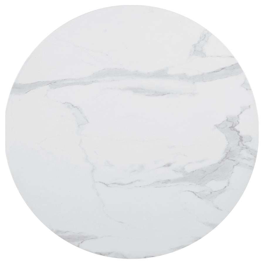 Arkell 30-Inch Round Pedestal Dining Table White β Compact and Stylish for Modern Dining