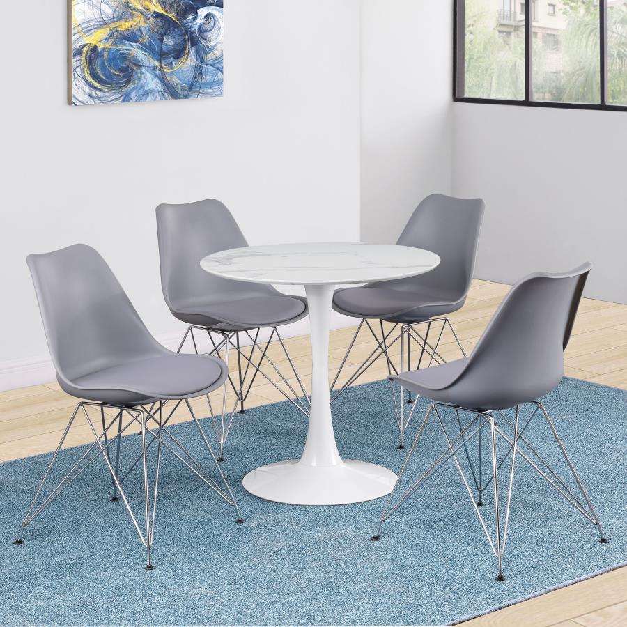 Arkell 30-Inch Round Pedestal Dining Table White β Compact and Stylish for Modern Dining