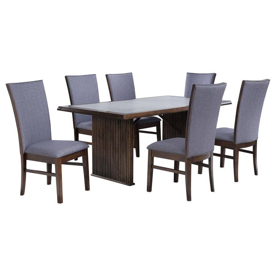 Sherwood 7-Piece Rectangular Dining Table Set in Brown β Stylish Dining Set for Modern Homes