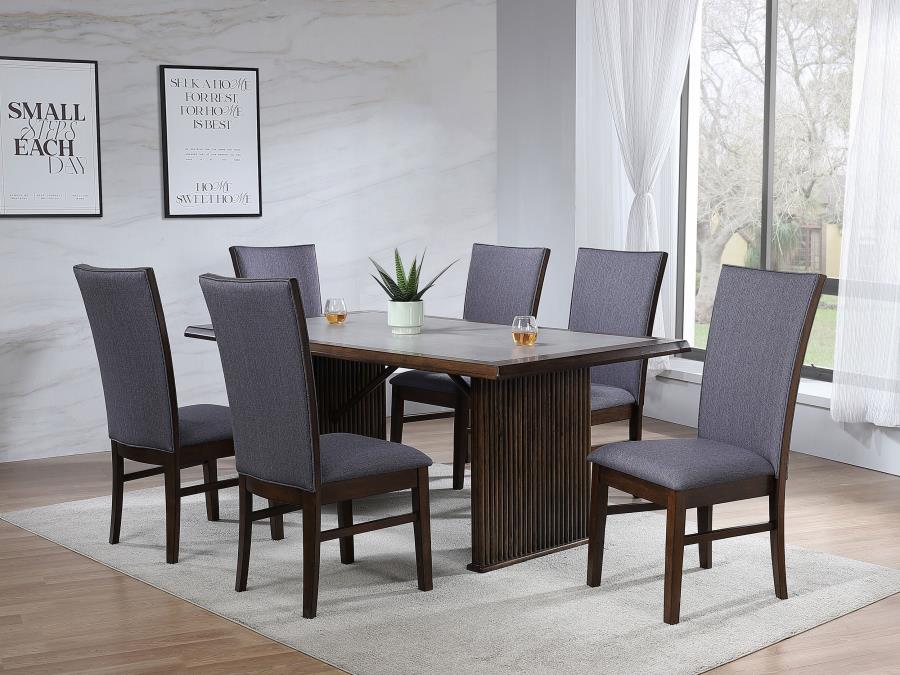 Sherwood Upholstered Dining Side Chairs in Grey (Set of 2) – Elegant Modern Seating