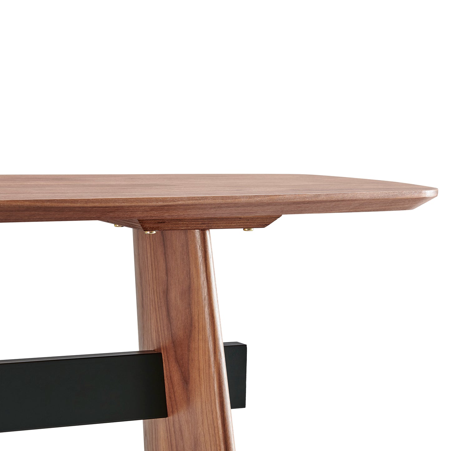 Folke Desk in Walnut with Matte Black Cross Bar