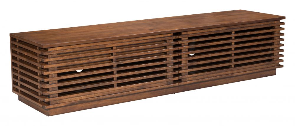 Linea Wide Entertainment Stand Walnut - Stylish & Spacious Entertainment Stand with a Warm Walnut Finish for a Modern and Functional Look