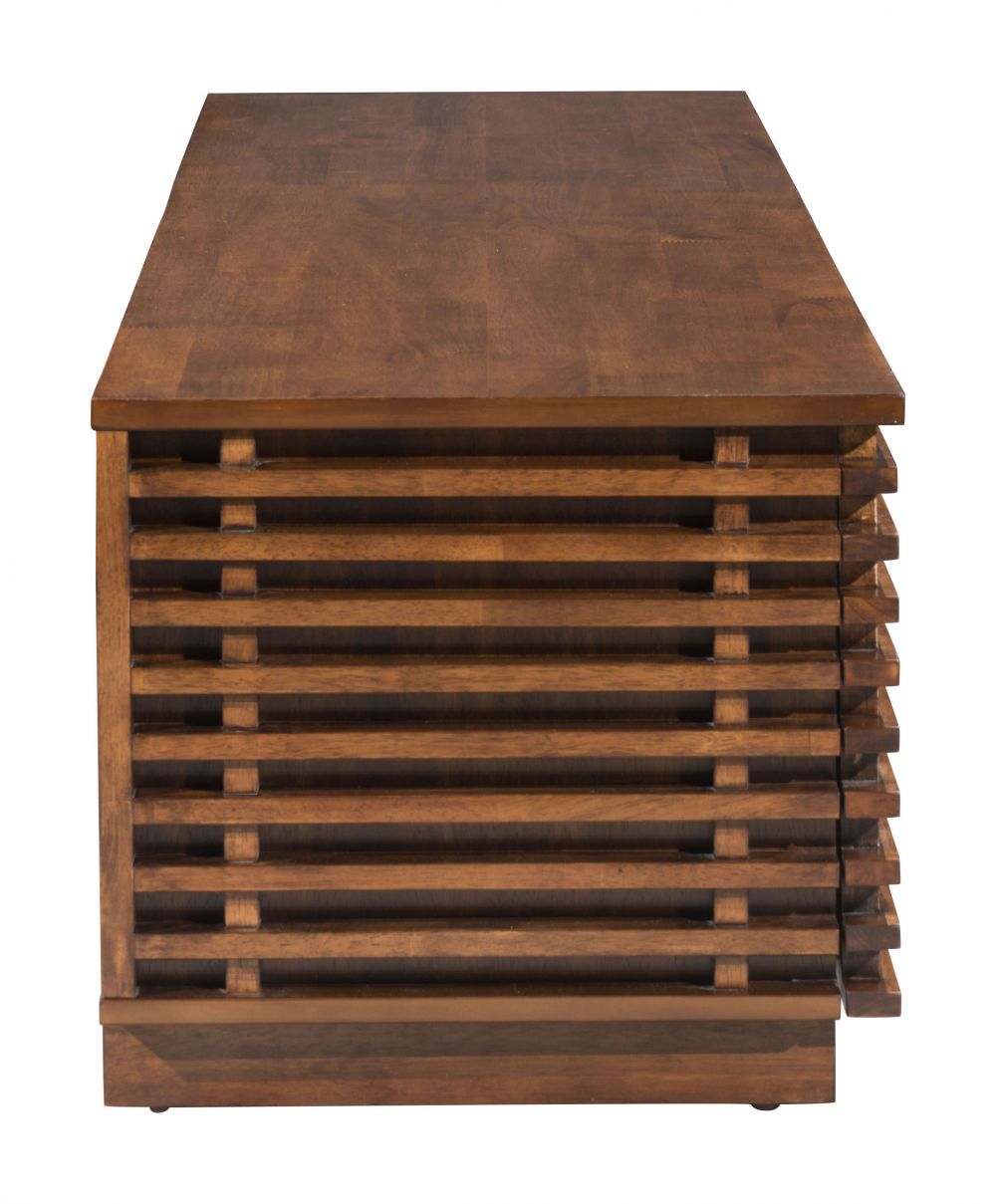 Linea Wide Entertainment Stand Walnut - Stylish & Spacious Entertainment Stand with a Warm Walnut Finish for a Modern and Functional Look