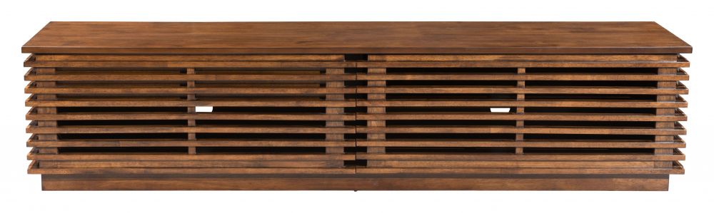 Linea Wide Entertainment Stand Walnut - Stylish & Spacious Entertainment Stand with a Warm Walnut Finish for a Modern and Functional Look