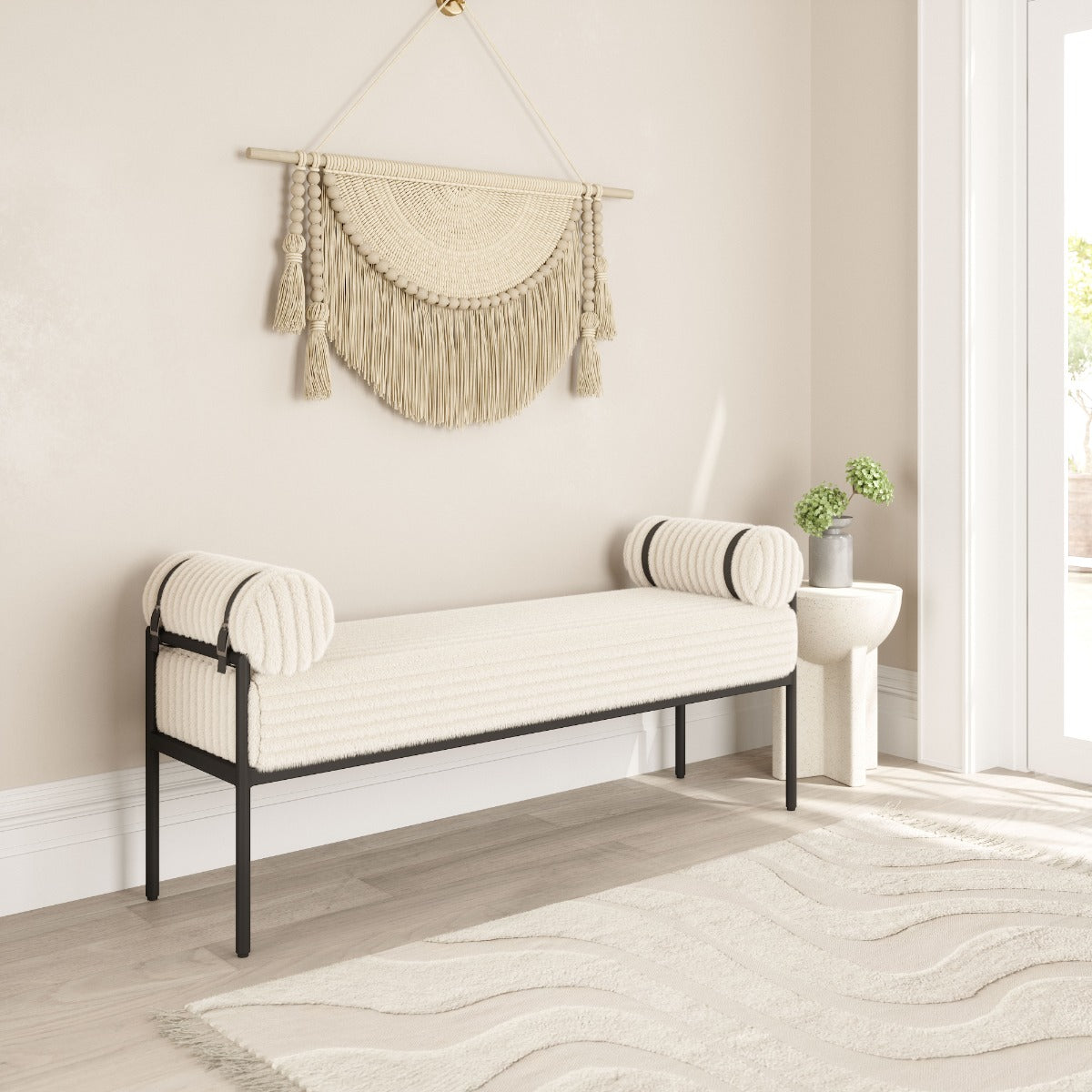 Barrow Bench Cream – Elegant and Comfortable Cream Bench for Contemporary Home Décor