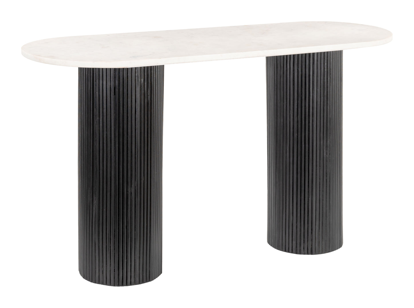 Izola Console Table White & Black β Modern and Chic Two-Tone Accent for Entryway or Living Room