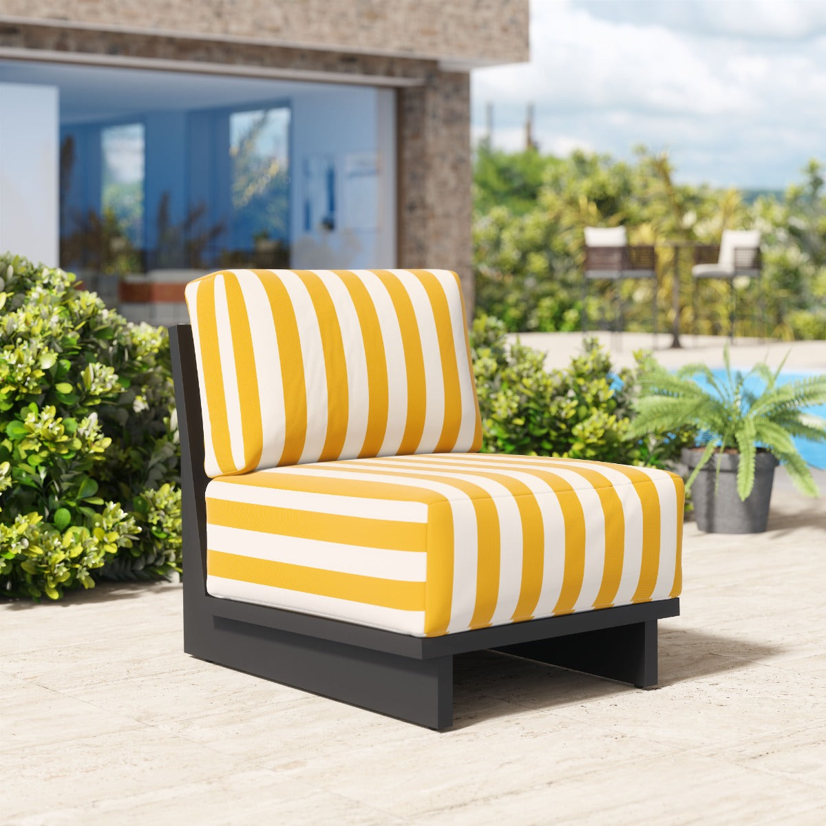 Shoreline Accent Chair Yellow - Bright & Cheerful Accent Chair with a Vibrant Yellow Upholstery for a Fresh, Bold Touch