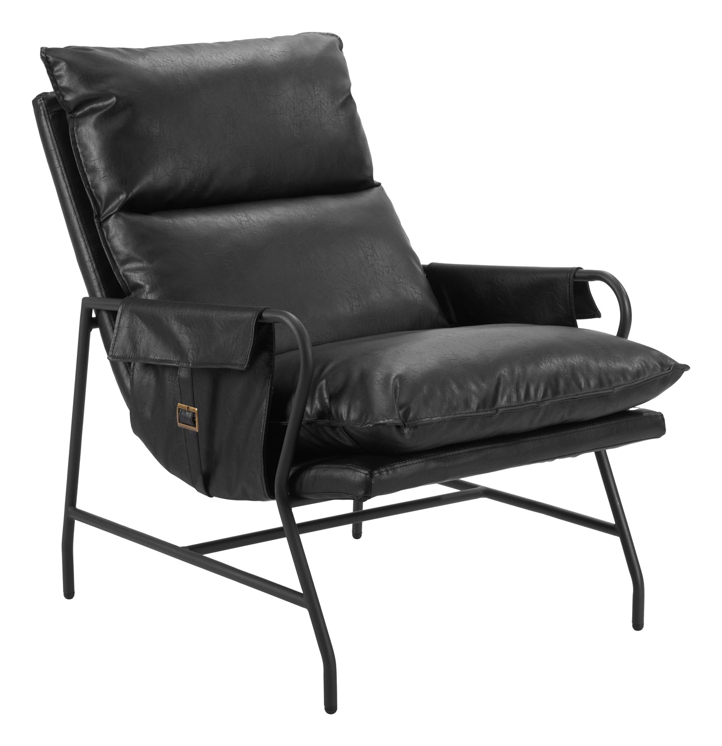 Halaus Accent Chair Black β Sleek and Stylish Black Accent Chair for Living Room or Bedroom Decor