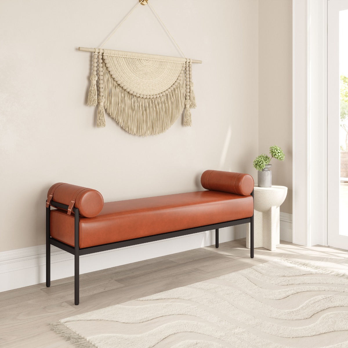 Barrow Bench Brown β Stylish and Versatile Brown Bench for Entryway, Living Room, or Bedroom Decor