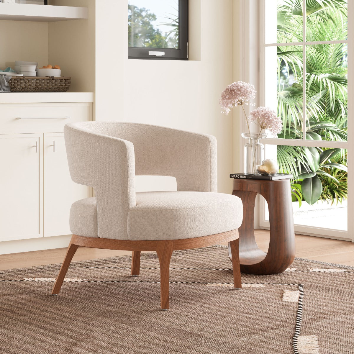 Penryn Accent Chair - Beige Stylish Upholstered Chair for Elegant Living Spaces
