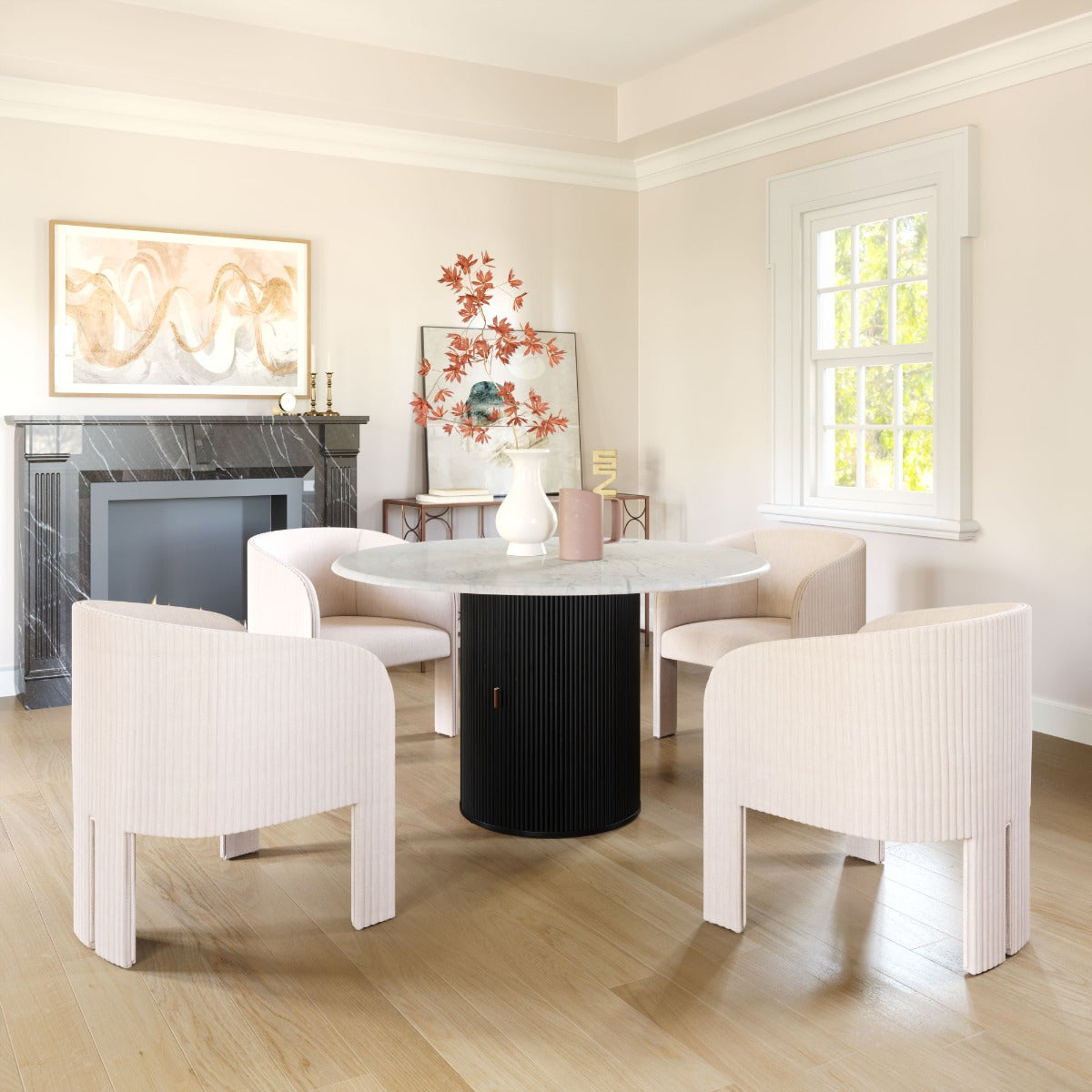 Izola Dining Table White & Black β Modern and Elegant Two-Tone Dining Table for Your Dining Room or Kitchen Decor