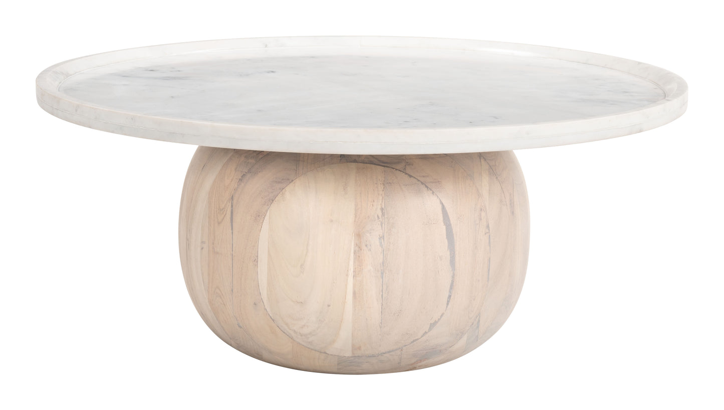 Savona Coffee Table - White & Natural Elegant and Stylish Coffee Table for Modern Living Rooms