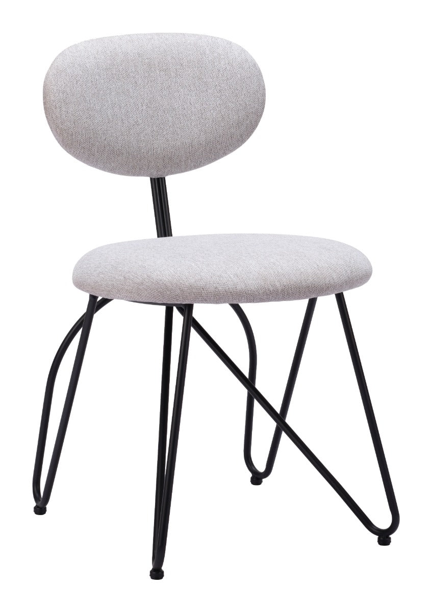 Novi Dining Chair Set of 2 - Dove Gray Modern Upholstered Chairs for Stylish Dining Spaces