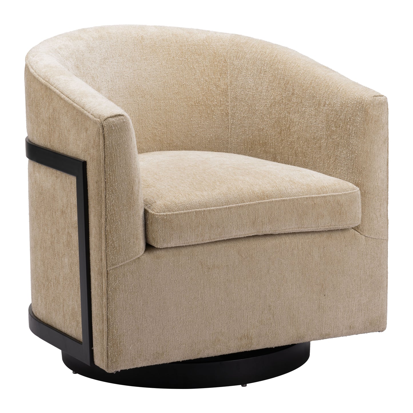 Hanko Swivel Chair - Golden Beige Elegant and Comfortable Swivel Chair for Contemporary Living Rooms