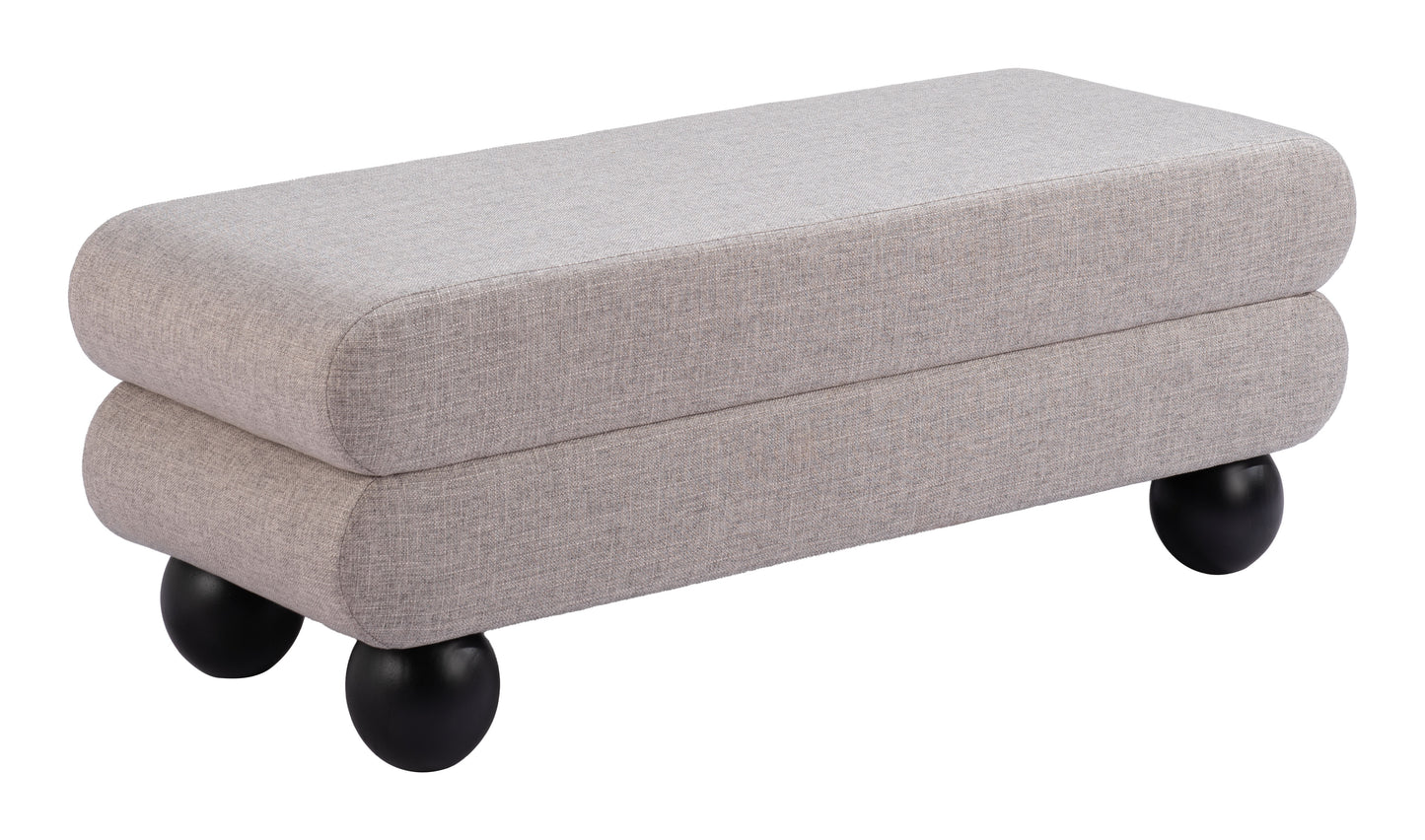 Davao Bench - Gray Elegant and Functional Upholstered Bench for Modern Living Spaces