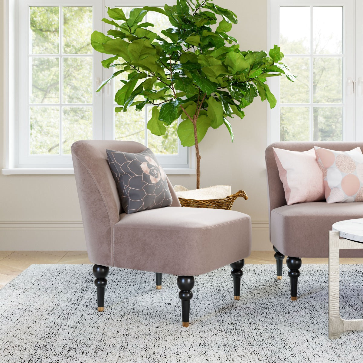 Bintulu Accent Chair - Taupe Elegant and Cozy Upholstered Chair for Modern Living Spaces