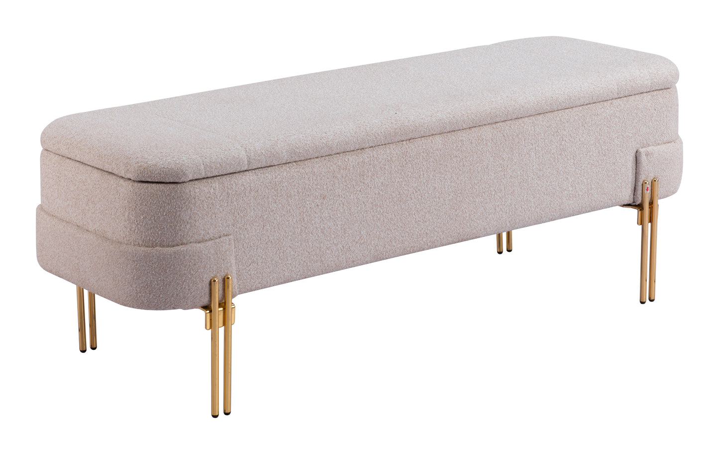 Lebreton Storage Bench - Oatmeal Beige Stylish and Functional Bench with Storage for Cozy Living Spaces