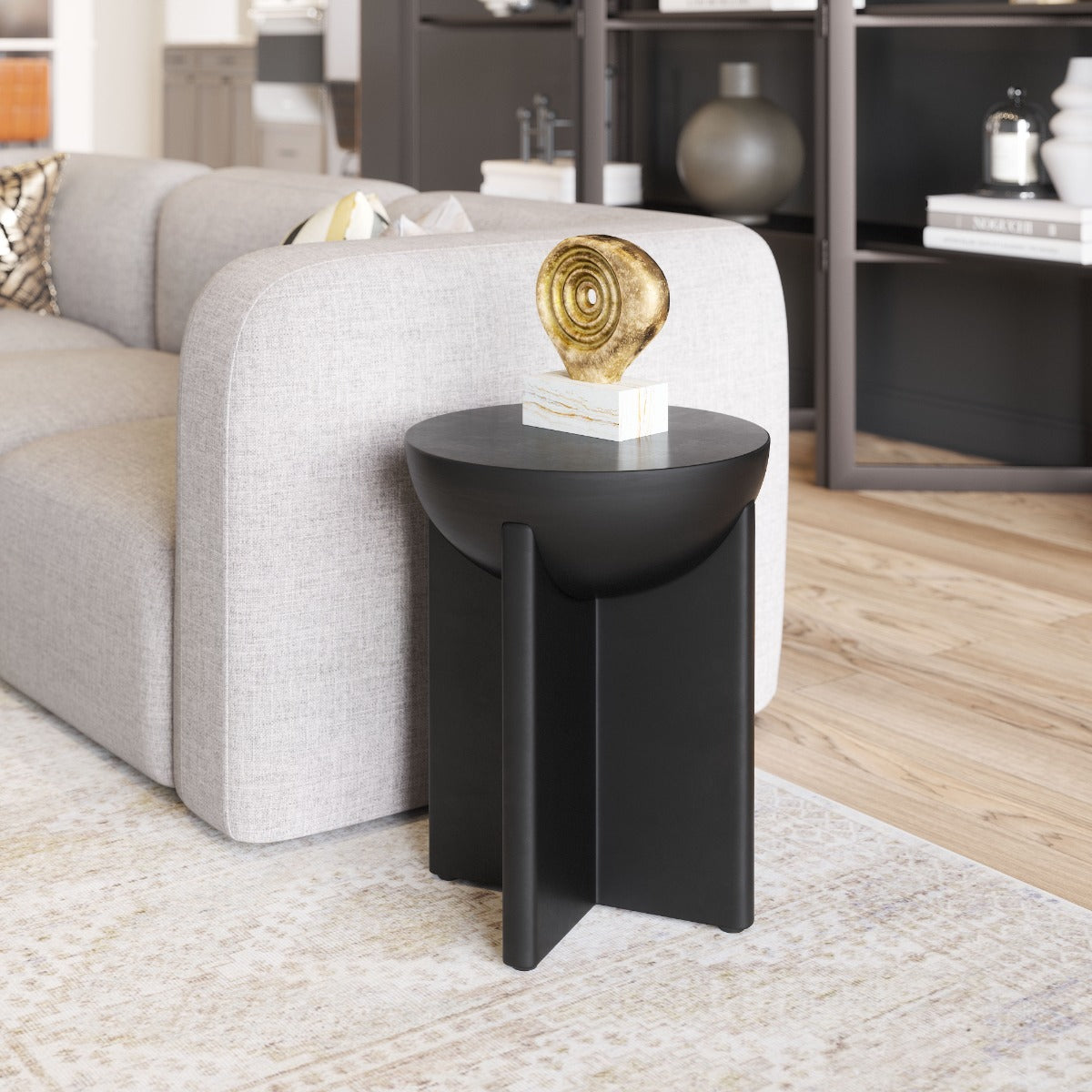 Tume Side Table Black β Sleek and Modern Black Accent for Living Room or Bedroom