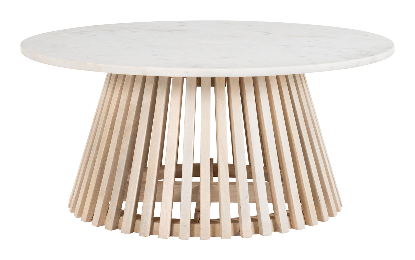 Mazara Coffee Table - White & Natural Stylish and Elegant Coffee Table for Modern Living Rooms