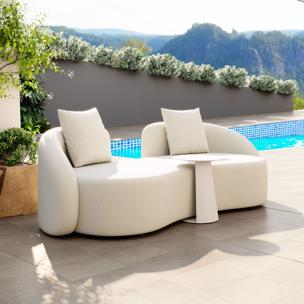 Sunny Isles Loveseat Beige - Stylish & Comfortable Loveseat with a Neutral Beige Upholstery for a Relaxing, Modern Vibe
