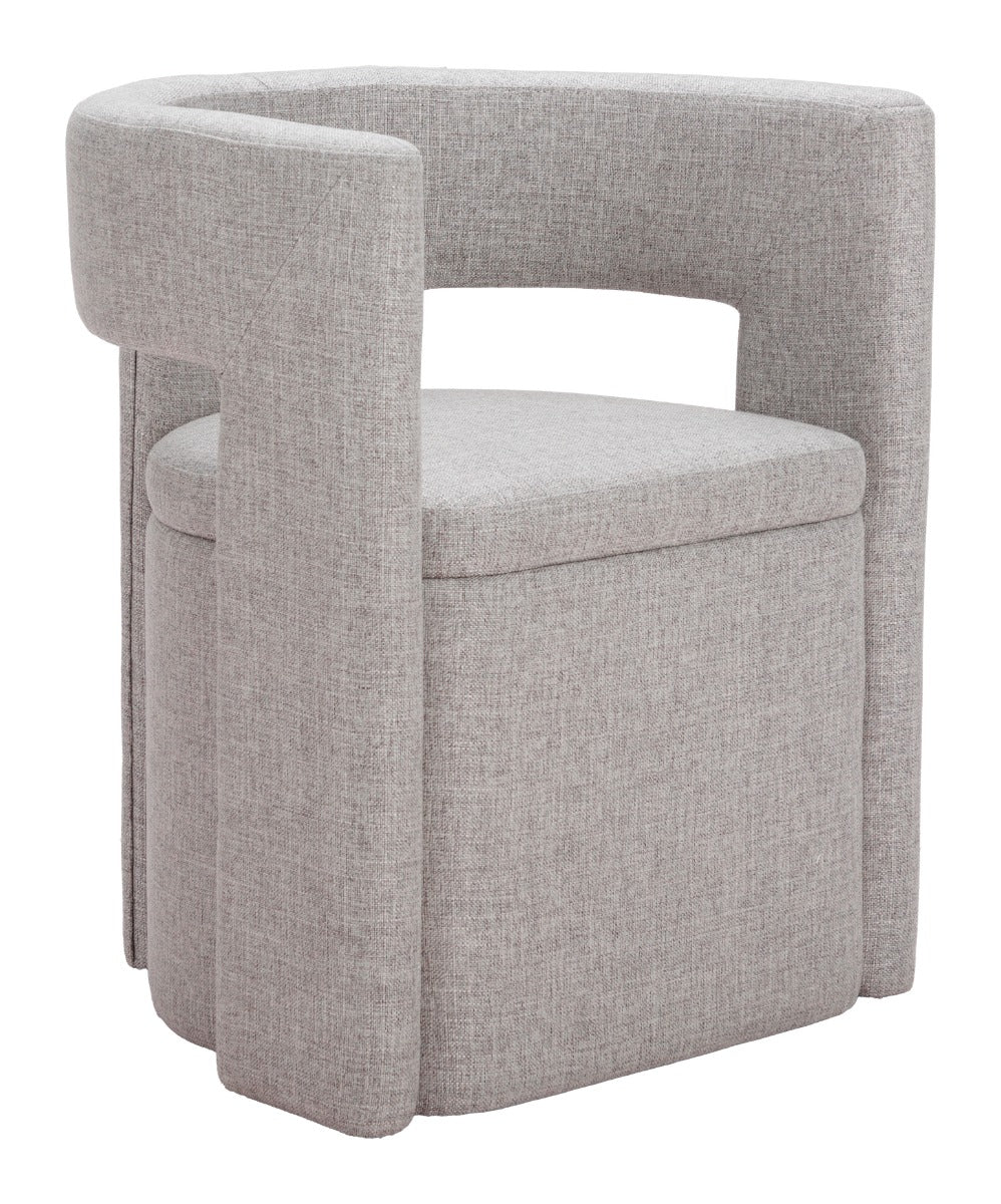 Papua Dining Chair - Gray Stylish and Comfortable Upholstered Chair for Modern Dining Rooms