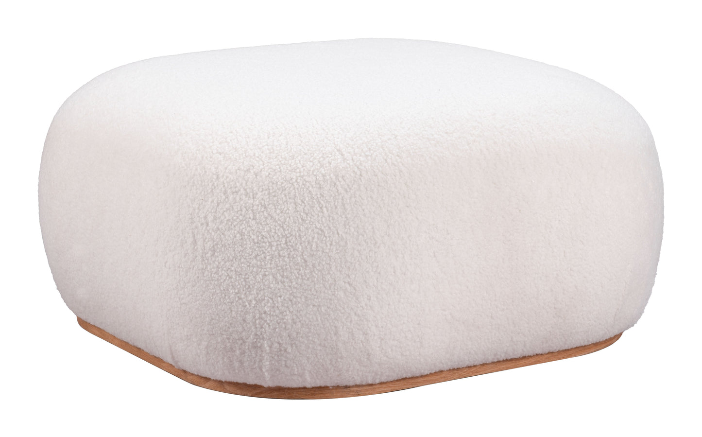 Azua Ottoman - Cream Stylish and Comfortable Upholstered Ottoman for Modern Living Rooms