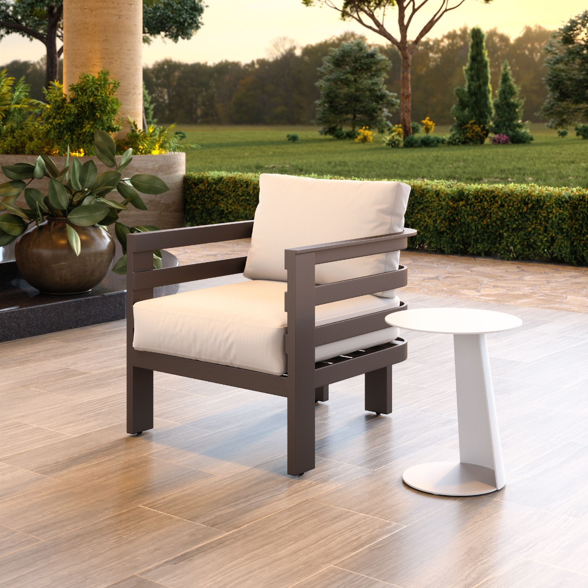 Bal Harbor Armchair White - Stylish & Comfortable White Armchair with a Chic Design for a Fresh, Elegant Look