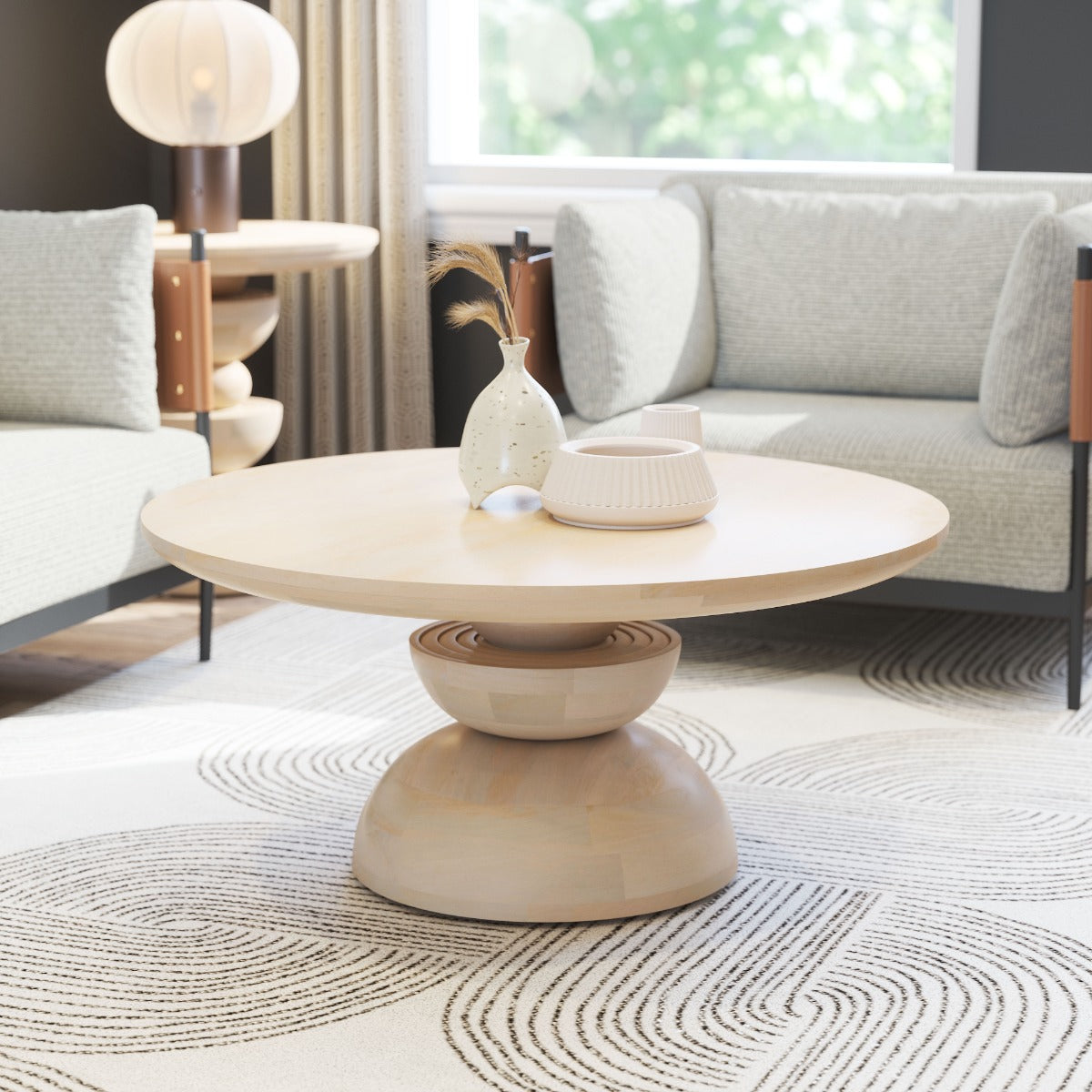 Bilanka Coffee Table Natural β Stylish and Elegant Natural Wood Coffee Table for Living Room or Lounge Area