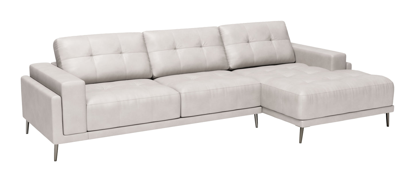Bliss RAF Chaise Sectional Beige - Elegant & Comfortable RAF Chaise Sectional with Soft Beige Upholstery for a Cozy, Modern Living Room Style
