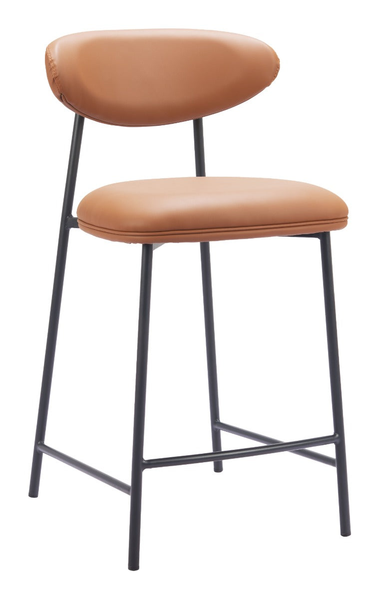 Rorun Counter Stool (Set of 2) Brown β Stylish and Comfortable Brown Counter Stools for Modern Kitchens or Bars