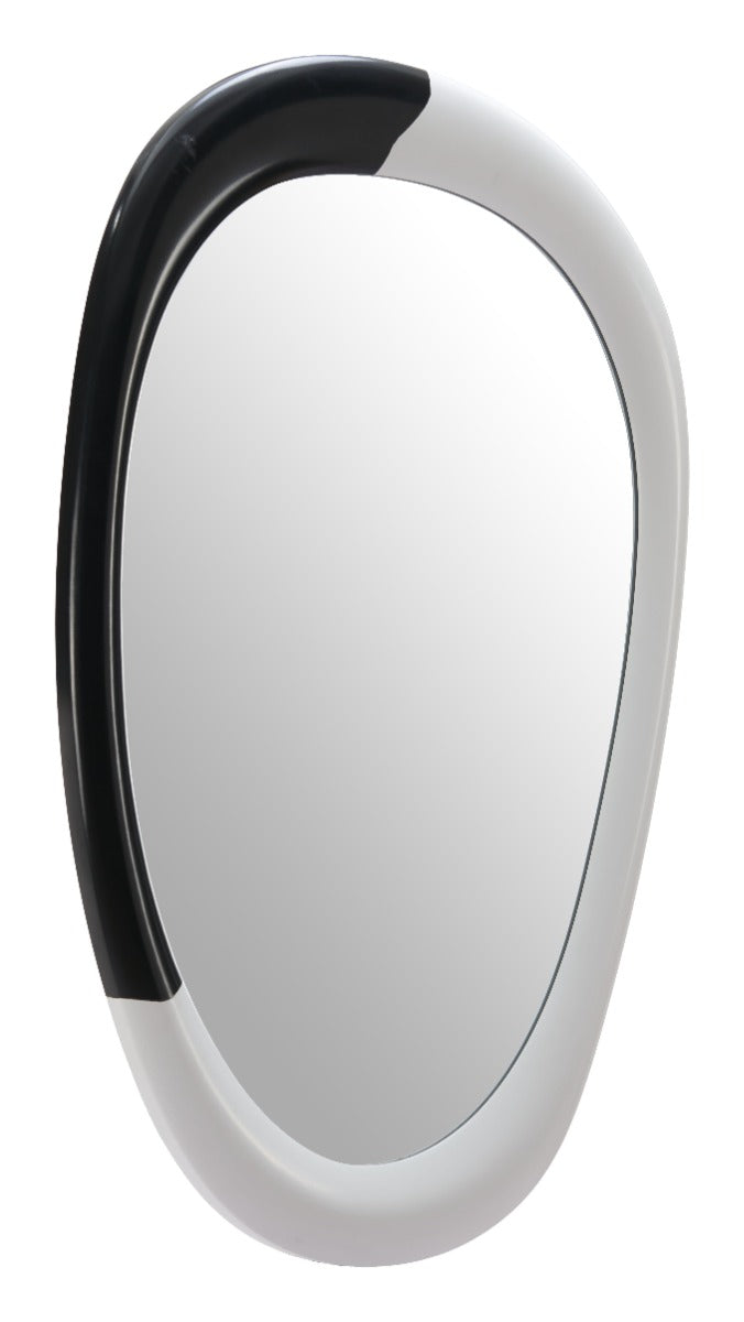Muna Mirror White & Black β Stylish and Modern Two-Tone Mirror for Living Room or Entryway Decor