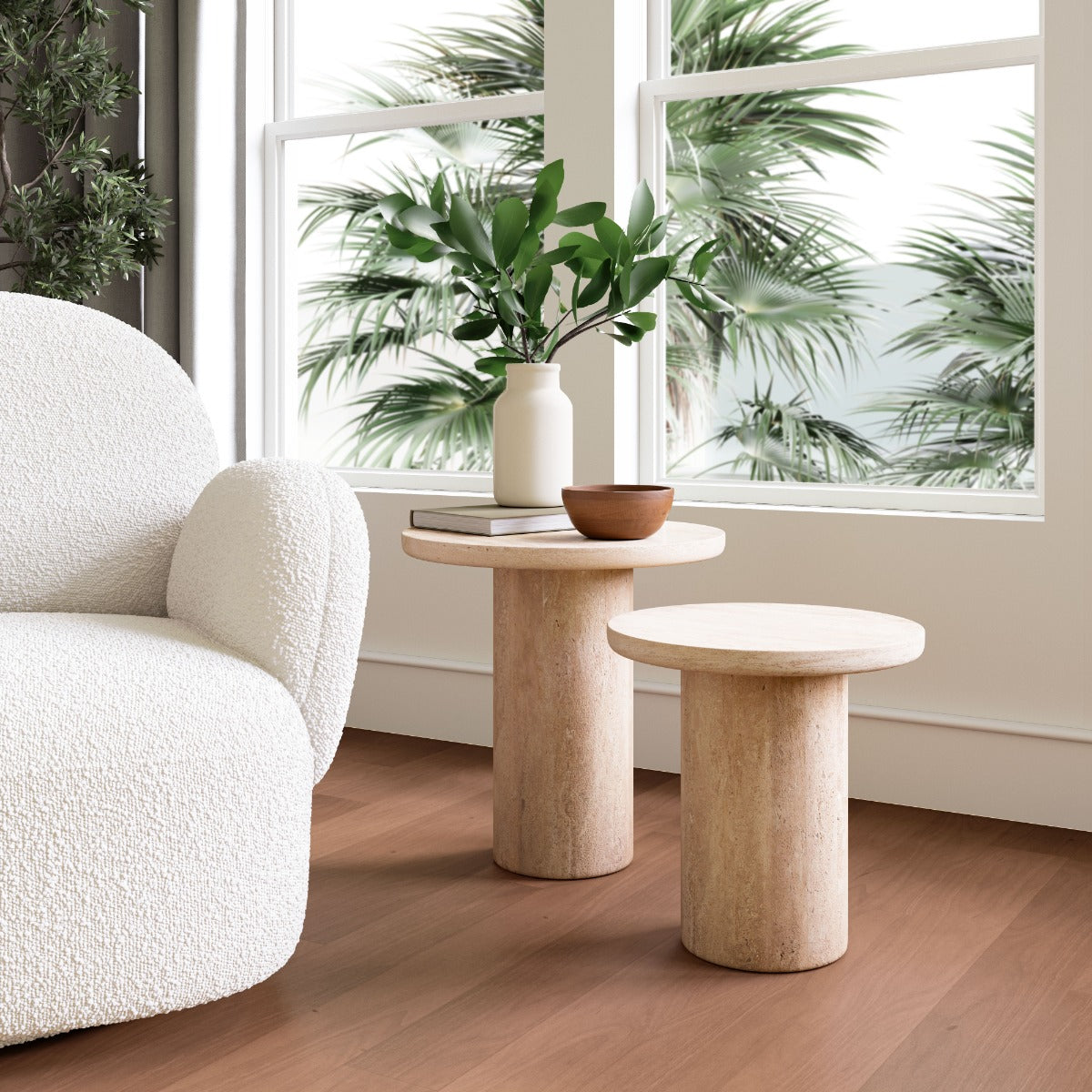Fenith Accent Table Set (2-Piece) - Natural Elegant and Versatile Accent Tables for Contemporary Living Spaces