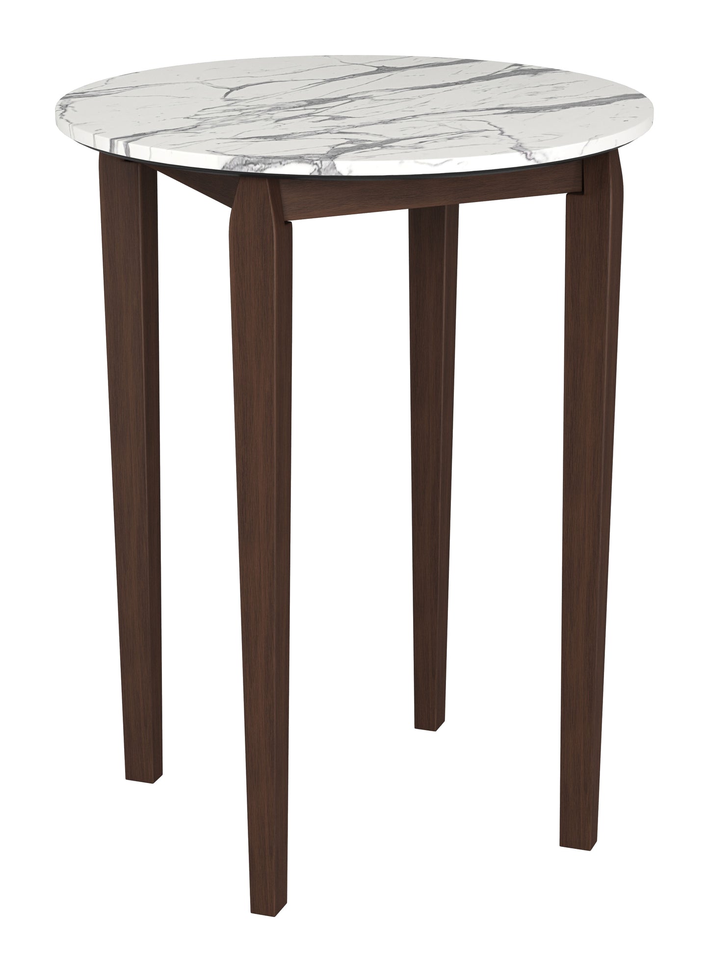 Vernon Bar Table - White Sleek and Modern Bar Table for Contemporary Home Decor