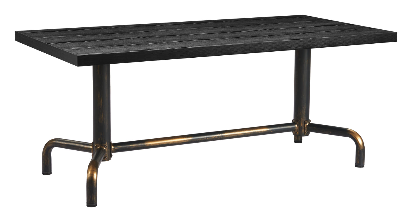 Neum Dining Table - Black Sleek and Modern Dining Table for Contemporary Dining Rooms