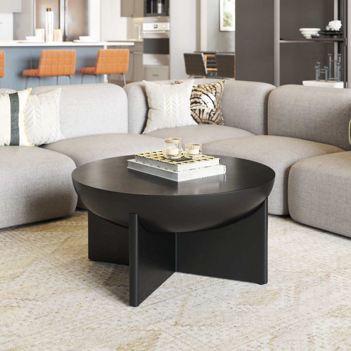 Tume Coffee Table Black β Stylish and Modern Black Coffee Table for Living Room or Lounge Area