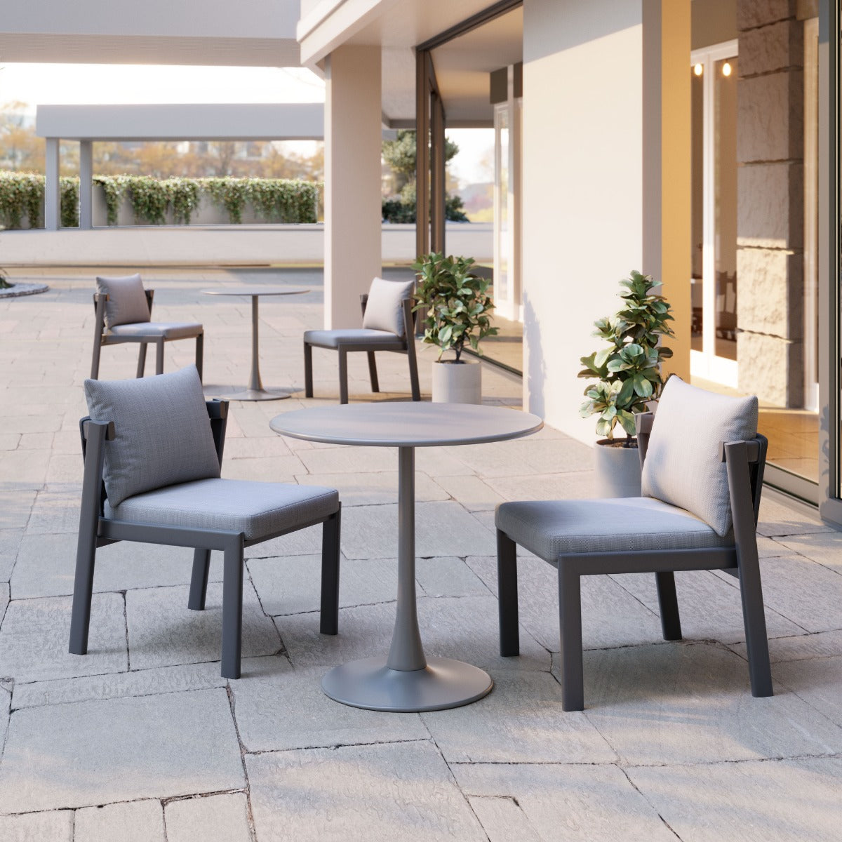 Soleil Dining Table Gray - Stylish & Modern Dining Table with a Sophisticated Gray Finish for a Chic, Contemporary Look