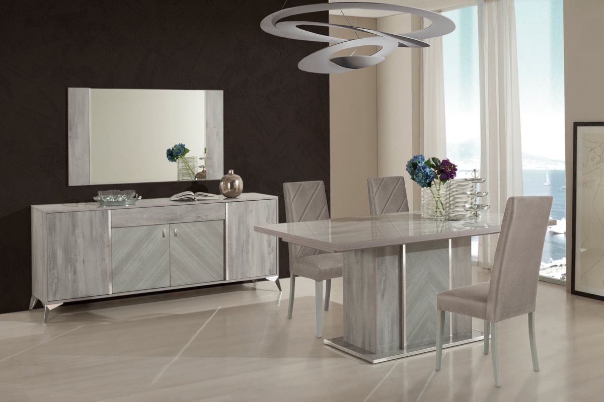 Alexa Light Grey Gloss Buffet