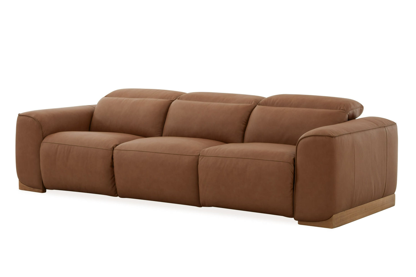 Divani Casa Hagerty Modern Brown Leather Sofa with 2 Power Recliners - Luxurious Comfort and Relaxation